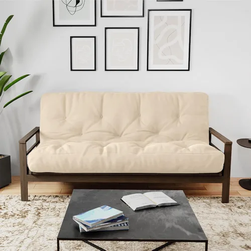 Vista 23 de Nuevo reemplazo del colchón del futón con cubierta lisa, bobina con bolsillos, espuma viscoelástica/resortes internos, Algodón, Marino