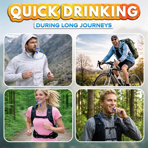 Vista 8 de Bolsa de hidratación a prueba de fugas - Bolsa de agua azul para senderismo y campamento