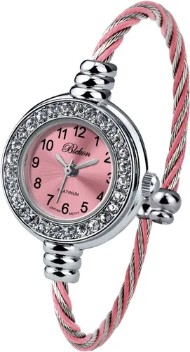 Vista 24 de Blekon Collections Reloj de Pulsera Tipo Brazalete para Mujer - Pantalla Analógica Redonda Números Árabes Caja de 23mm Reloj con Brazalete