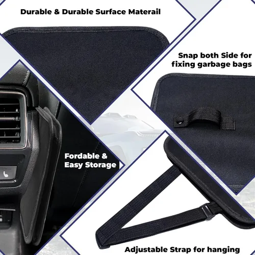 Vista 7 de BFXM Bote de Basura para Carro, Bote de Basura Plegable Bolsa de Basura Colgante Plegable para Asiento de Carro, Bolsas de Basura a Prueba de Fugas