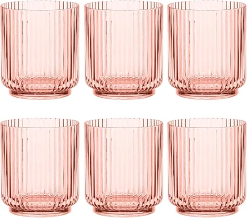 Vista 10 de TarHong Mesa - Vasos de plástico prémium apilables para bebidas y vino, 15 onzas, transparente, juego de 6