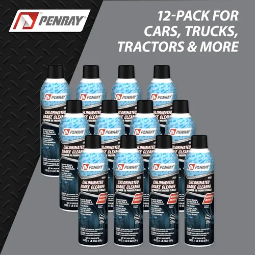 Vista 7 de Penray 4820-12PK Limpiador de frenos clorado – lata de aerosol de 19 onzas, caja de 12