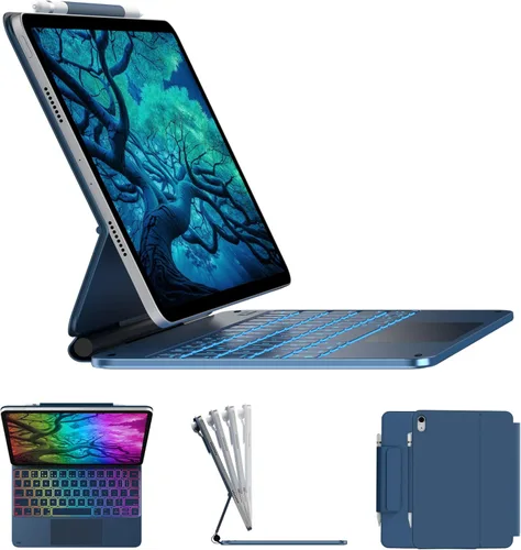 Vista 13 de typecase Funda de teclado Edge para iPad de 11ª generación A16 (2025) y 10ª generación de 10.9 pulgadas (2022) - Trackpad multitáctil, teclado