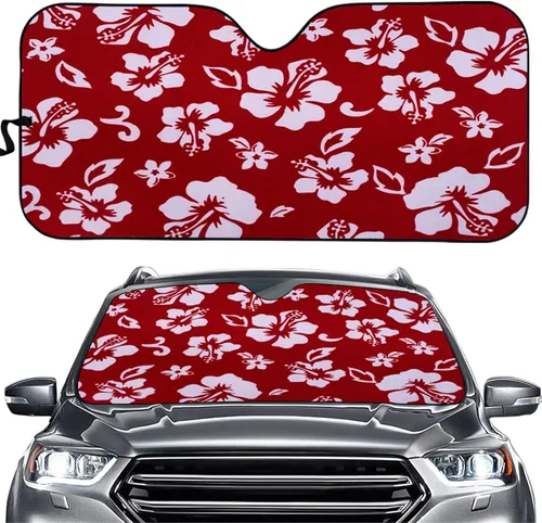 Vista 38 de FUSURIRE American Flag Eagle Print Windshield Sunshade for Car Universal Front Window Visor Cover Block Sun and Heat Summer Berry Women's Car