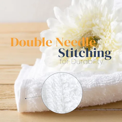 Vista 4 de Paquete de 300 paños económicos a granel (12 x 12) – Paños blancos a granel – Trapos de limpieza comercial de mezcla de algodón – Toallas