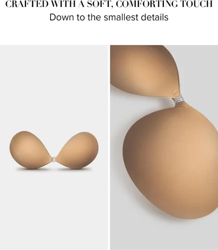 Vista 8 de VOCH GALA Sticky Bra Lifting Strapless Bras for Women, Push Up Adhesive Bra for Backless Dresses, with Silicone Nipple Cover