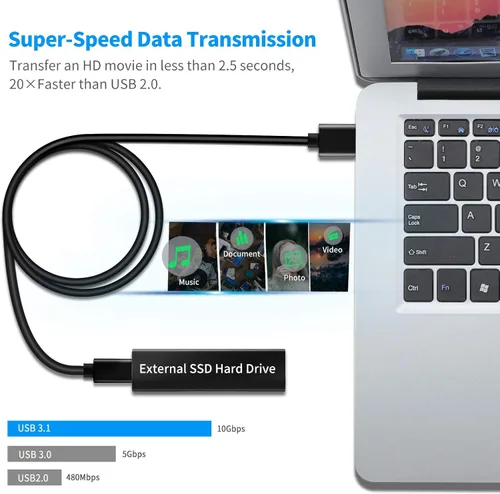 Vista 4 de Cable USB C Android Auto para automóvil, paquete de 3 (3 pies+3 pies + 3 pies), cable USB 3.1 Gen 2 a USBC, carga rápida tipo C 3A y cable