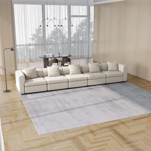 Vista 189 de Guyii Sofá modular de terciopelo, moderno sofá de 4 plazas de gran tamaño con 3 almohadas y reposapiés de almacenamiento, sofá convertible de 115.74