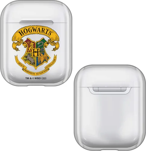 Vista 6 de Head Case Designs Harry Potter Gryffindor Crests and Shields - Funda de carga de cristal duro transparente compatible con Apple AirPods 1 1ª