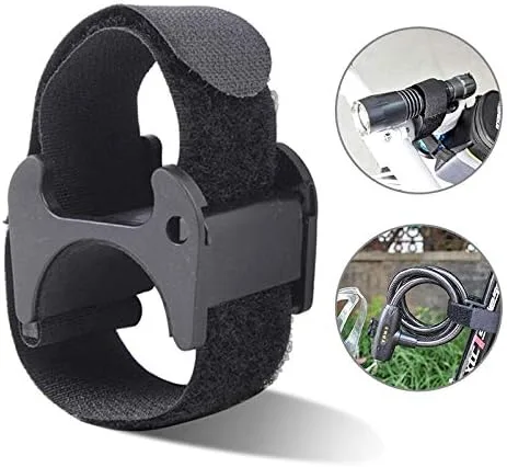 Vista 3 de ACEXIER Correa de bicicleta multiusos Linterna LED Tourch Mount Holder Bike Lock Clamp Holder Hook & Loop Band Mountain Bicycle Accessories