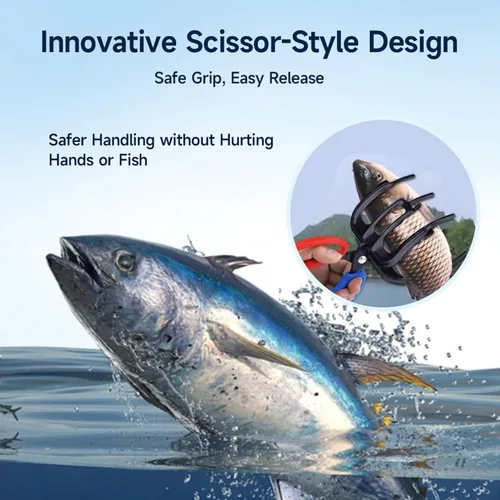 Vista 7 de Pinza de pesca de 3 garras, alicates de pesca multifuncionales de tres dientes, agarre antideslizante de garra de pescado, alicates de pesca