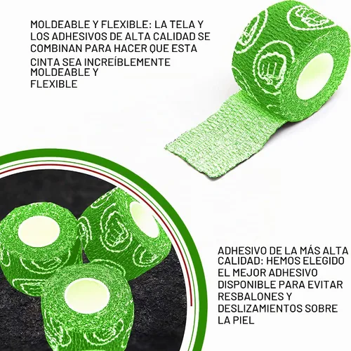 Vista 4 de WOD Nation Flexible Hook-Grip Athletic Tape – Easy-Tear, Sweat-Proof Thumb & Finger Strips for Weightlifting Negro