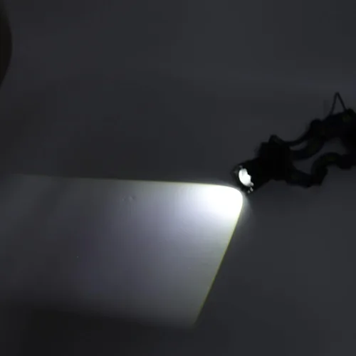 Vista 4 de Linterna frontal recargable por USB, 3000lm 90 grados ajustable manos linterna para acampar al aire libre senderismo correr iluminación