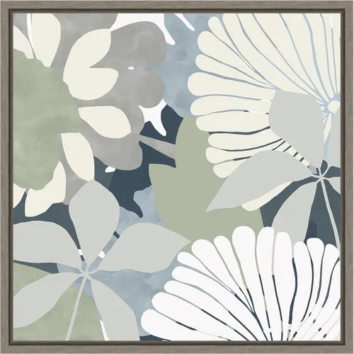 Vista 12 de Amanti Art Framed Canvas Wall Art 30x30 Big Retro Flowers II by Flora Kouta, Framed Wall Art Canvas, Abstract Artwork, Traditional Decor, Large