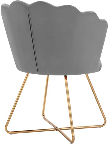 Vista 6 de DUHOME Silla decorativa de terciopelo para sala de estar, silla de esquina para dormitorio, sala de estar, silla de sala de estar en forma de concha