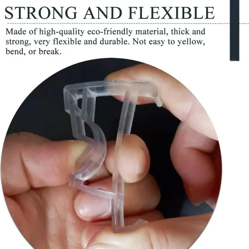 Vista 3 de Clips de cenefa de 2 pulgadas para persianas horizontales de madera o madera sintética (6 piezas)