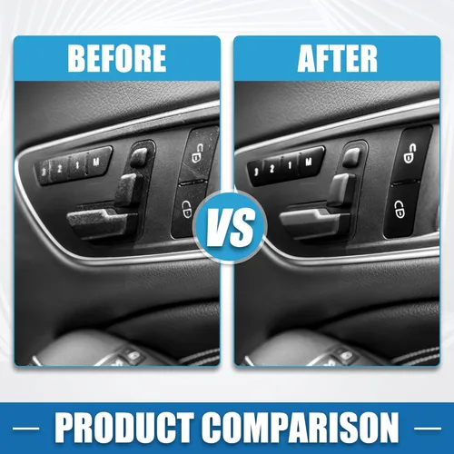 Vista 3 de Adhesivo de bloqueo de puerta con memoria para asiento de automóvil, botón de desbloqueo, ajuste de botón de interruptor para Benz a clase 13-17