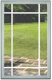 22 x 36 Inserto de vidrio transparente para puerta de entrada (9 Lite Prairie), color blanco
