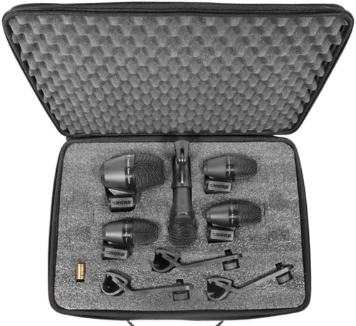 Vista 3 de Shure PG ALTA - Kit de micrófono de batería de 5 piezas para tocar y grabar bateristas, incluye micrófonos, soportes y cables con opciones para Kick