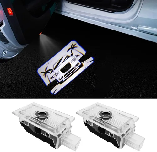 Vista 10 de 2 piezas de luces LED para la puerta del coche con proyector de logotipo Compatible con 300 300C 300S 2005- Presente, luz LED de sombra fantasma