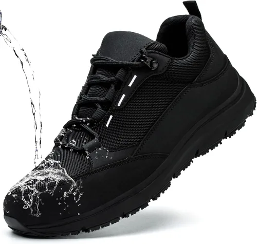 Ulogu Zapatos impermeables con punta de acero para hombre, cómodos, ligeros, antideslizantes, para el trabajo, de seguridad de 6 meses de garantía