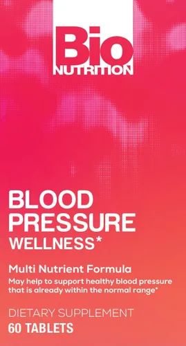 Vista 6 de Bio Nutrition Blood Pressure Wellness 60 Tablets Multi-Nutrient Formula Vitamin D 400mg Calcium Magnesium 30 Servings per Bottle