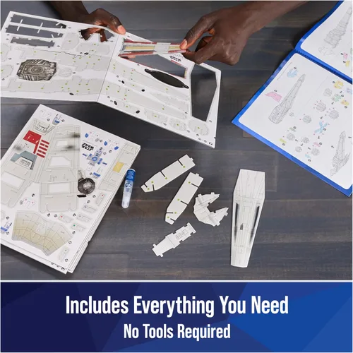 Vista 3 de 4D Build, Star Wars T-65 X-Wing Starfighter - Kit de modelo 3D, coleccionable de Star Wars y decoración de escritorio, rompecabezas para adultos