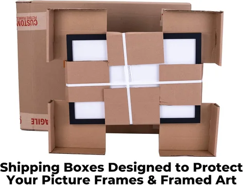 Vista 8 de Marco de caja de sombra de 16 x 20 pulgadas, madera de nogal marrón, con una profundidad de visualización útil de 3/4 pulgadas, incluye un tablero