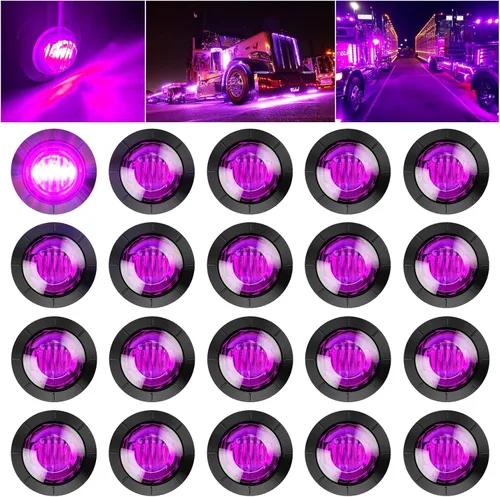 Vista 10 de PSEQT Luces LED de marcador de remolque de 3/4 pulgadas, indicadores de espacio lateral, luz trasera, impermeable, para remolque, camión, autobús