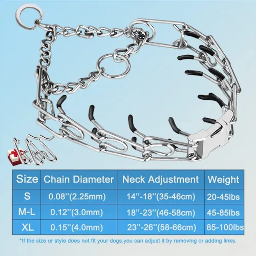 Vista 3 de Collar de perro sin tirones, tamaño ajustable con hebilla de liberación rápida para perros pequeños, medianos y grandes