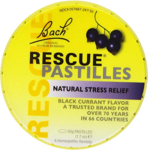 Bach Rescue Remedy Pastillas, a base de grosellero negro, 1,7 oz., paquete de de 4, 1