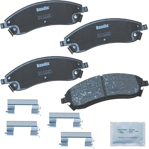 Vista 429 de Pastillas de Freno Delanteras Cerámicas Bendix Priority1 CFC430A para Modelos Selectos INFINITI G35, I30, Nissan 350Z, Altima, Juke, Maxima, Sentra