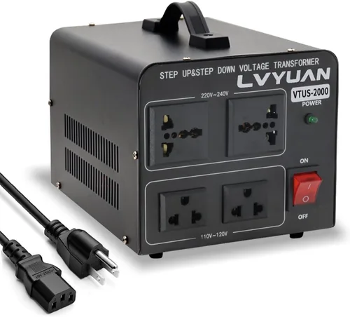 Vista 13 de LVYUAN Convertidor de transformador de voltaje de 500 vatios de aumento y bajada de 110-120 voltios a 220-240 voltios y de 220-240 voltios a 110-120