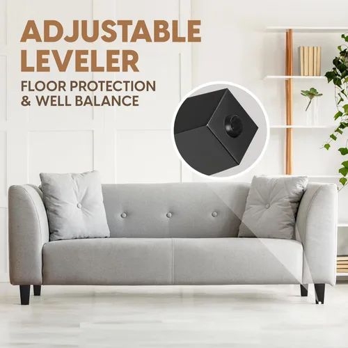 Vista 6 de Yes4All Juego de 4 Patas de Muebles de Madera Redondas de 4 Pulgadas - Pies de Repuesto de Madera para Sofá, Cama, Banco - Patas Cónicas Ajustables