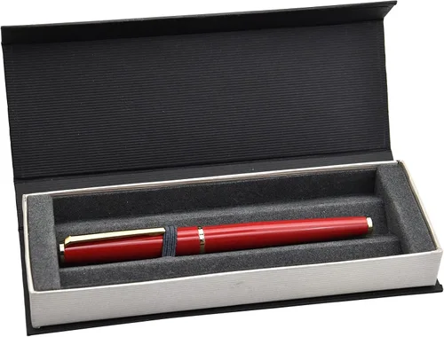 Vista 5 de Gullor Pluma estilográfica JH95 con convertidor de tinta, punta fina, color rojo