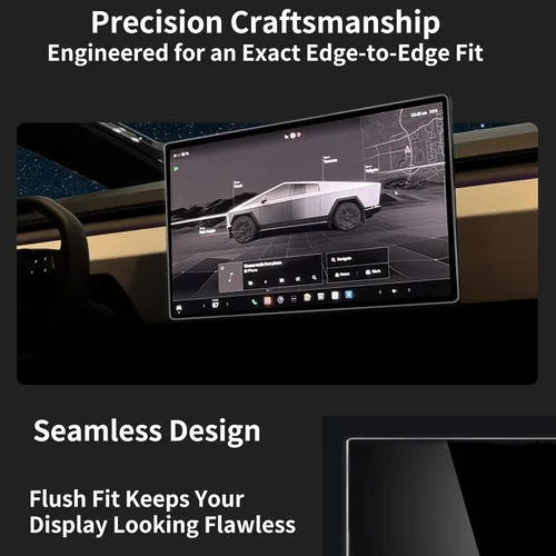 Vista 7 de Cybertruck - Protector de pantalla de vidrio templado de alta calidad para pantalla frontal de 18.5 pulgadas y trasera de 9.4 pulgadas