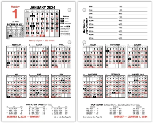 Vista 9 de AT-A-GLANCE Recambio de calendario de escritorio diario 2024, 3 x 3-3/4 pulgadas, mini, hojas sueltas (E9195024)