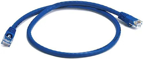 Vista 50 de Monoprice 100FT 24AWG Cat6 550MHz UTP Ethernet Cable de red de cobre desnudo - azul