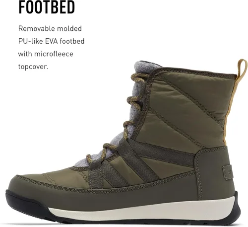 Vista 4 de SOREL Whitney Botas cortas con cordones para mujer, botas de invierno de nailon impermeables