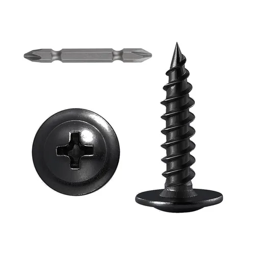 Vista 14 de Tornillos para madera de cabeza segmentada Phillips, de acero inoxidable 410, metal autorroscante rápido, 350 unidades, de 5/8 pulgadas #8