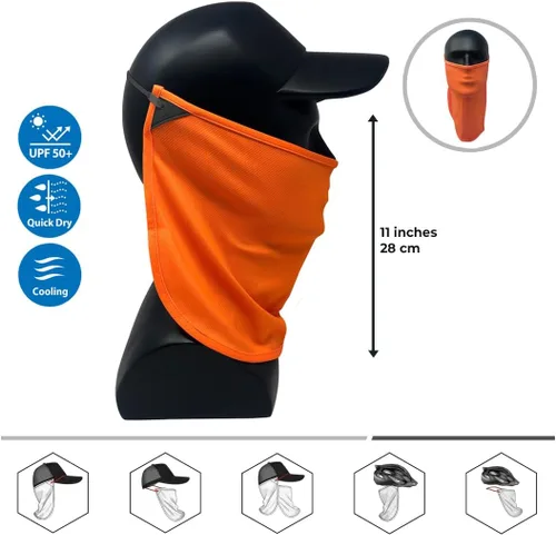 Vista 37 de CoolNES - Protección ajustable para cuello contra rayos ultravioletas, ajustable, multifuncional, 2 en 1, cubrebocas para pesca al aire libre, unisex