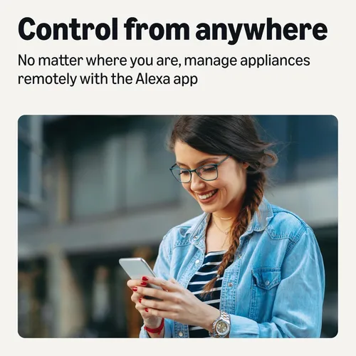 Vista 5 de Yaxa Basics Enchufe inteligente, funciona solo con Alexa, Wi-Fi de 2.4 GHz, no requiere hub, 1 paquete, blanco