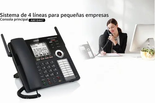 Vista 4 de VTech Accesorio de auricular para VTech AM18447 Small Business System, negro (paquete de 4)