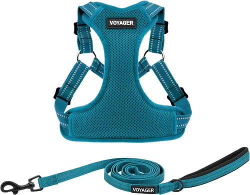 Vista 13 de Best Pet Supplies Voyager - Arnés ajustable, transpirable, antitirones, para perros pequeños, medianos y grandes, para caminar, trotar, fácil