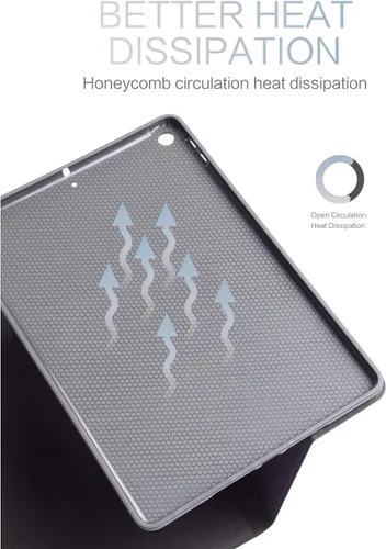 Vista 3 de Funda para iPad de 9ª generación, funda para iPad de 8ª generación, funda para iPad 10.2, funda protectora de visualización multiángulo, soporte