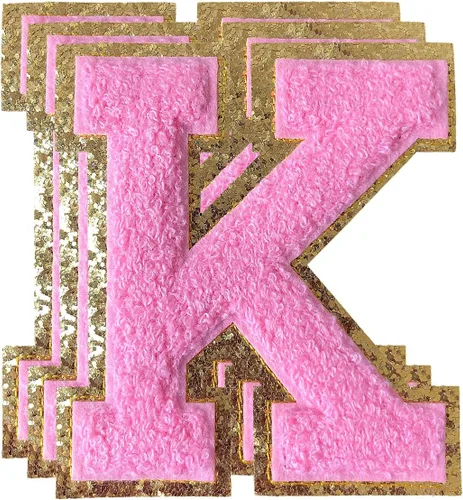 Vista 199 de 3 parches de letras de felpilla negra, parches de letras termo-adhesivas de 4-1/2", parches universitarios para ropa, S