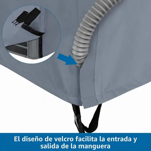 Vista 6 de AKEfit Cubierta de Aire Acondicionado para Exterior, Impermeable de Servicio Pesado, Defensor de AC con Tela Oxford Duradera, Protector de AC Negro