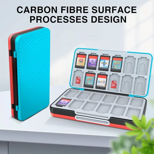 Vista 6 de HEIYING Game Card Case for Nintendo Switch&Switch OLED,Customized Pattern Switch Lite Game Card Case with 48 Game Card Slots and 24 Micro SD Card