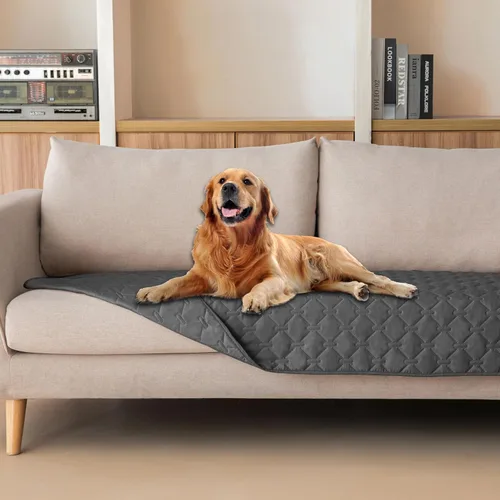 Vista 85 de gogobunny - Manta para perros y gatos 100% impermeable y de doble cara, funda suave para cama de mascotas, reversible, protege muebles, carbón