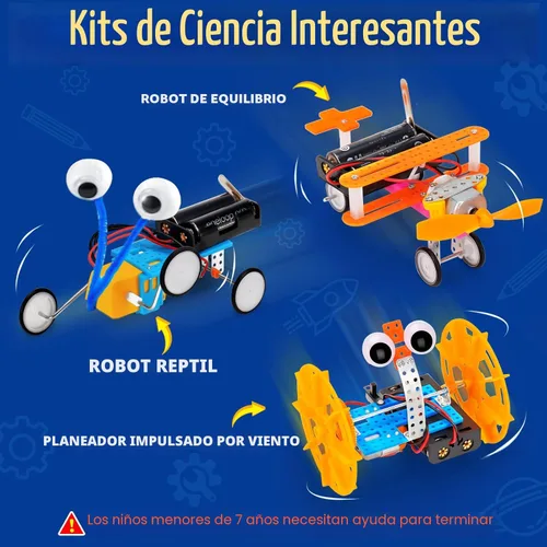 Vista 4 de Kit de Robótica STEM 6 Conjuntos Experimentos Científicos Actividades de Proyectos Juguetes para Niños 4-8 8-12 Construcción de Ingeniería Motor